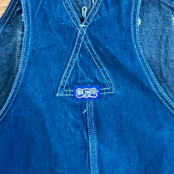 Big Smith Bib Overalls 42 x 34 Dark Washed Blue Denim - Picture 10 of 10